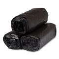  | Inteplast Group S243308K 16 Gallon 8 mic 24 in. x 33 in. High-Density Commercial Can Liners - Black (50 Bags/Roll, 20 Interleaved Rolls/Carton) image number 1