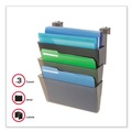 Wall Files | Deflecto 73502RT DocuPocket 3 Sections 3-Pocket 13 in. x 7 in. x 20 in. File Partition Set - Letter Size, Smoke (3/Set) image number 10