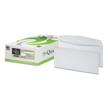 Quality Park QUA11130 Park Ridge 4.13 in. x 9.5 in. No. 10 Commercial Flap Gummed Closure Embossed Executive Envelope - White (500/Box)