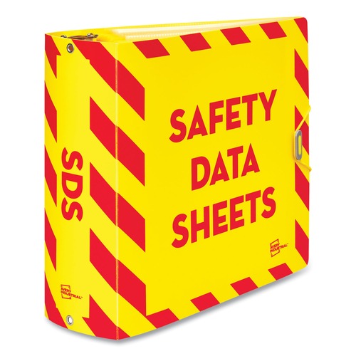 Binders | Avery 77714 11 in. x 8.5 in. 3-Ring UltraDuty Safety Data Sheet Binders Bundle with 3 in. Capacity - Yellow/Red image number 0