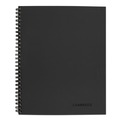 Back to School Sale | Cambridge 06062 (80) 11 in. x 8.5 in. Sheets 1-Subject Wide/Legal Rule Wirebound Business Notebook - Black Linen Cover image number 0