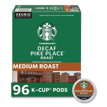  | Starbucks 12434952 Coffee K-Cups - Pike Place Decaf (96/Carton)