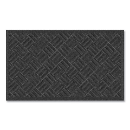 Floor Mats | Apache Mills 60461190130000500 36 in. x 60 in. Ecomat Crosshatch Entry Mat - Charcoal image number 0