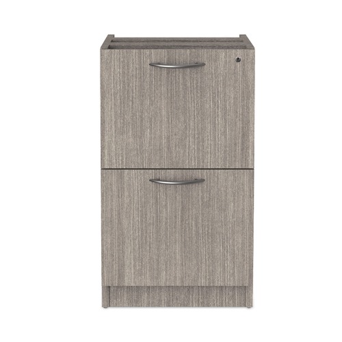Office Filing Cabinets & Shelves | Alera ALEVA542822GY 15.63 in. x 20.5 in. x 28.5 in. Valencia Series Full Pedestal File Left or Right 2 Legal/Letter-Size File Drawers - Gray image number 0