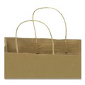 Food Service | Cosco 091565 10 in. x 4.5 in. x 13 in. Natural Twisted-Paper Handles Premium Shopping Bag - Brown (50/Box) image number 3
