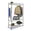 Alera | Alera ALEGR364818BL 48 in. W x 18 in. D x 75 in. H 40 Garments Wire Shelving Garment Rack - Black image number 4