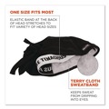 Safety & First Aid | Ergodyne 12487 Chill-Its 6615 One Size Fits Most High-Performance Bandana Doo Rag with Terry Cloth Sweatband - Black image number 2