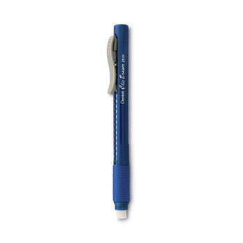 ERASERS AND CORRECTION SUPPLIES | Pentel ZE22C Clic Eraser Grip Eraser For Pencil Marks - White Eraser/Blue Barrel