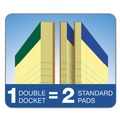 Notebooks & Pads | TOPS 63396 8.5 in. x 11.75 in. Sheets Pitman Rule Variation Offset Dividing Line 3 in. Left Double Docket Ruled Pads - Canary (6/Pack) image number 1