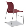Office Chairs | HON H4041.MB.Y Olson Stacker 300 lbs. Capacity 17.75 in. Seat Height High Density Chair - Mulberry/Chrome (4/Carton) image number 3