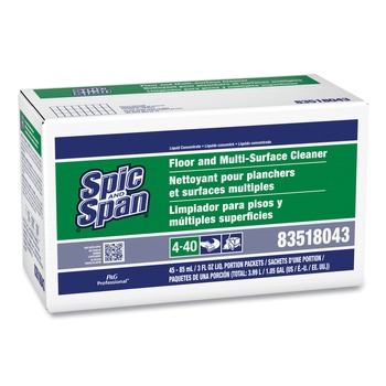 FLOOR CLEANERS | Spic and Span 02011 3 oz. Packet Liquid Floor Cleaner (45/Carton)