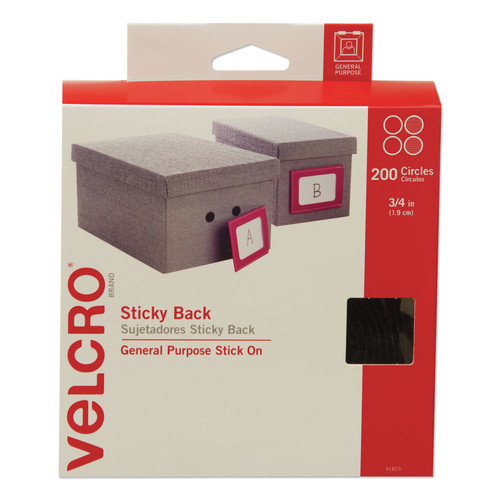 Tapes & Adhesives | Velcro 91823 0.75 in. Sticky-Back Fasteners - Black (200/Box) image number 0