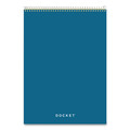 Notebooks & Pads | TOPS 63621 (70) Canary-Yellow 8.5 in. x 11.75 in. Sheets Wide/Legal Rule Docket Ruled Wirebound Pad with Cover - Blue Cover image number 0