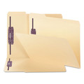 File Folders | Smead 14555 0.75 in. Expansion 2 Fasteners Letter Size Fastener Folders with SafeSHIELD Coated Fasteners - Manila Exterior (50/Box) image number 0