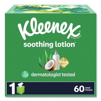 Kleenex 54271 Soothing Lotion 3-Ply Facial Tissue - White (1620/Carton)