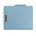 File Folders | Smead 14021 Recycled Pressboard Classification Folders 2-in Expansion 2 Dividers 4 Fasteners Letter Size Blue Exterior 10/Box image number 2