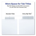 Clearance Center | Avery 11122 Big Tab 11 in. x 8.5 in. 5-Tab Double-Sided Gold Edge Reinforcing Insertable Dividers - Clear Tabs/White (1-Set) image number 4