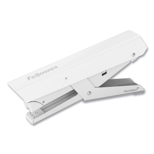 Back to School Sale | Fellowes Mfg Co. 5014701 LX890 0.25 in./0.31 in. Staples 40-Sheet Capacity Handheld Plier Stapler with Antimicrobial Protection - White image number 0