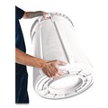 Trash & Waste Bins | Rubbermaid Commercial FG261000WHT 10 gal. Vented Round Plastic Brute Container - White image number 6