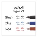Pens | uni-ball 65941 Signo 0.7 mm Retractable Gel Pen - Blue Ink/Silver/Blue Barrel/Medium (1-Dozen) image number 3
