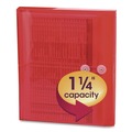 File Folders | Smead 89527 9.75 x 11.63 Open-Side (Horizontal) Poly String and Button Interoffice Envelopes - Transparent Red (5/Pack) image number 3