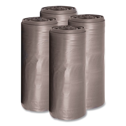 Trash & Waste Bins | Boardwalk H6036TGKR01 30 Gallon 0.95 mil 30 in. x 36 in. Perforated Roll Low-Density Waste Can Liners - Gray (25 Bags/Roll, 4 Rolls/Carton) image number 0
