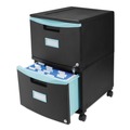 Office Filing Cabinets & Shelves | Storex 61315U01C 2 Legal/letter-Size File Drawers 14.75 in. x 18.25 in. x 26 in. Two-Drawer Mobile Filing Cabinet - Black/Teal image number 4