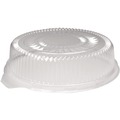  | Handi-Foil 4012DL 12 in. Diameter Embossed Plastic Dome Lids Fits 4012/4013 - Clear (25/Carton) image number 0