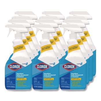 DISINFECTANTS | Clorox 01698 32 oz. Spray Bottle Anywhere Daily Disinfectant and Sanitizer (12/Carton)