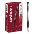 Pens | uni-ball 65450 Signo GRIP 0.7 mm Stick Gel Pen - Black Ink/Clear/Black/Silver Barrel/Medium (1-Dozen) image number 0