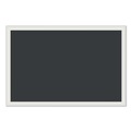 Bulletin Boards | U Brands 2073U00-01 30 x 20 Magnetic Chalkboard with Decor Frame - Black Surface/White Wood Frame image number 0
