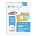 Labels | PRES-a-ply 30609 2 in. x 4 in. Laser Printer Labels - White (10/Sheet, 250 Sheets/Box) image number 0