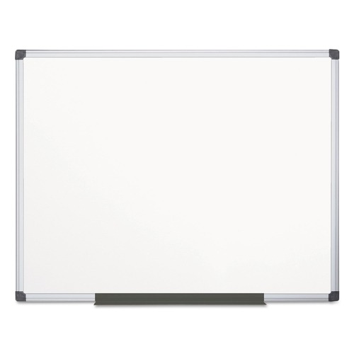 White Boards | MasterVision CR1201170MV Porcelain Value 48 in. x 72 in. Dry Erase Board - White Surface/Satin Aluminum Frame image number 0