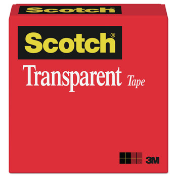 Scotch 600 1 in. x 72 yds 3 in. Core Tape - Transparent (1-Roll)