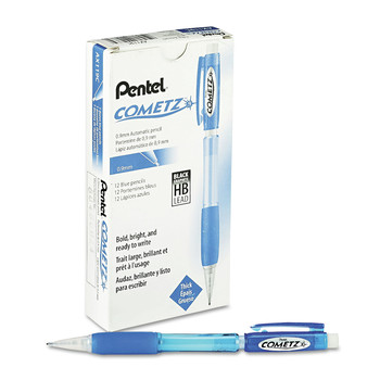Pentel AX119C 0.9 mm HB (#2) Cometz Mechanical Pencil - Black Lead, Blue Barrel (1-Dozen)