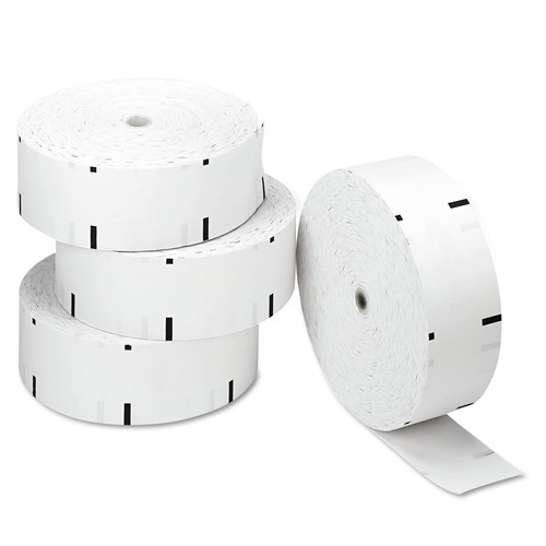 Register & Thermal Paper | PM Company 6507 3.13 in. x 1,960 ft. 0.69 in. Core Direct Thermal Printing Thermal Paper Rolls - White (4/Carton) image number 0