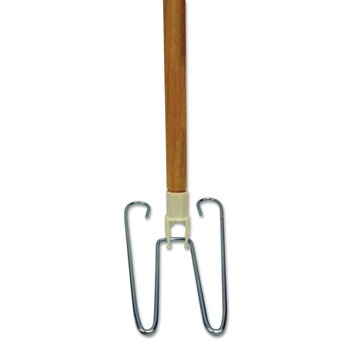 Boardwalk BWK1492 0.94 in. Diameter x 48 in. Length Wedge Dust Mop Head Frame/Lacquered Wood Handle - Natural