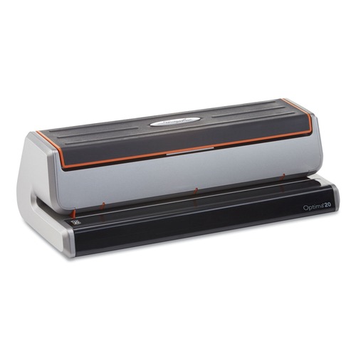 Back to School Sale | Swingline A7074520 Optima 20-Sheet Electric Three 9/32 in. Hole Punch - Silver/Black image number 0