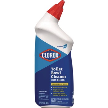 Clorox 00031 24 oz. Bottle Toilet Bowl Cleaner with Bleach - Fresh Scent