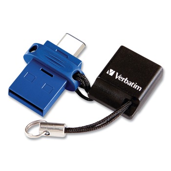  | Verbatim 99154 Store ‘n' Go 32 GB Dual USB 3.0 Flash Drive for USB-C Devices - Blue