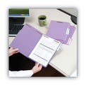File Folders | Smead 12440 0.75 in. Expansion Top Tab Colored Fastener Folders - Lavender Exterior/Letter Size (50/Box) image number 3