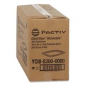 Food Trays, Containers, and Lids | Pactiv Corp. YCI853000000 9 in. x 7.38 in. x 0.19 in., Deli Container Lid, Flat Lid For 3-Compartment 48/64 oz. Containers - Clear (220/Carton) image number 2