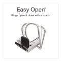Binders | Cardinal 10321CB 11 in. x 8-1/2 in. ClearVue 3-Ring 2 in. Capacity Easy Open Slant-D Ring Binder - Black image number 2