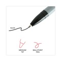 Pens | Universal UNV15613 Medium 1 mm Ballpoint Stick Pen Value Pack - Black Ink, Gray/Black Barrel (60/Pack) image number 5