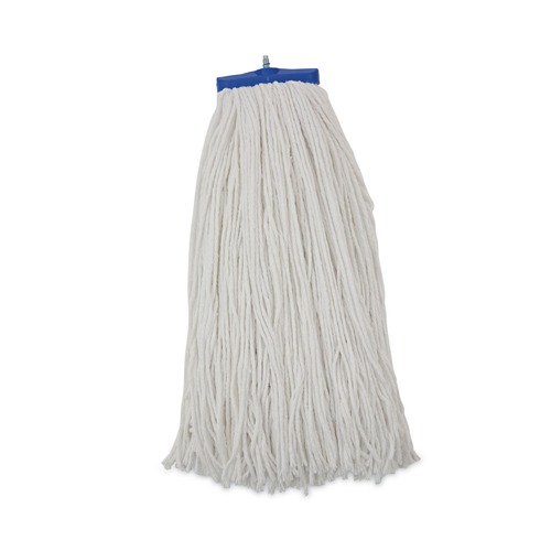  | Boardwalk BWK724RCT 24 oz. Cut-End Lie-Flat Rayon Wet Mop Head - White (12/Carton) image number 0
