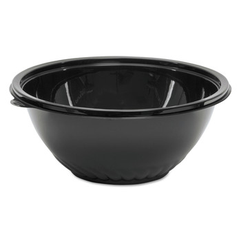 WNA WNA APB160BL 12 in. x 5 in. 160 oz. Caterline Pack n' Serve Plastic Bowl - Black (25/Carton)