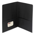 File Folders | Smead 87853 11 in. x 8.5 in. 100-Sheet Capacity 2-Pocket Textured Paper Folder - Black (25/Box) image number 2