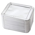  | Handi-Foil 204930 12.27 in. x 10.44 in. 30 Gauge Steam Pan Foil Lids Fits Half-Size Pan (100/Carton) image number 0