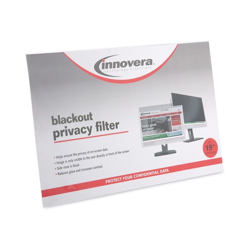 Back to School Sale | Innovera IVRBLF190W 16:10 Aspect Ratio Blackout Privacy Filter for 19 in. Widescreen Flat Panel Monitor image number 0