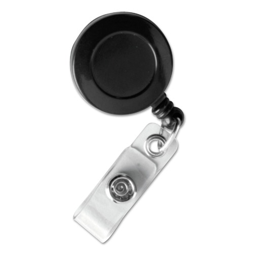 Label & Badge Holders | SICURIX BAU68424 30 in. ID Slide-Style Belt Clip Card Reels - Black (25/Pack) image number 0